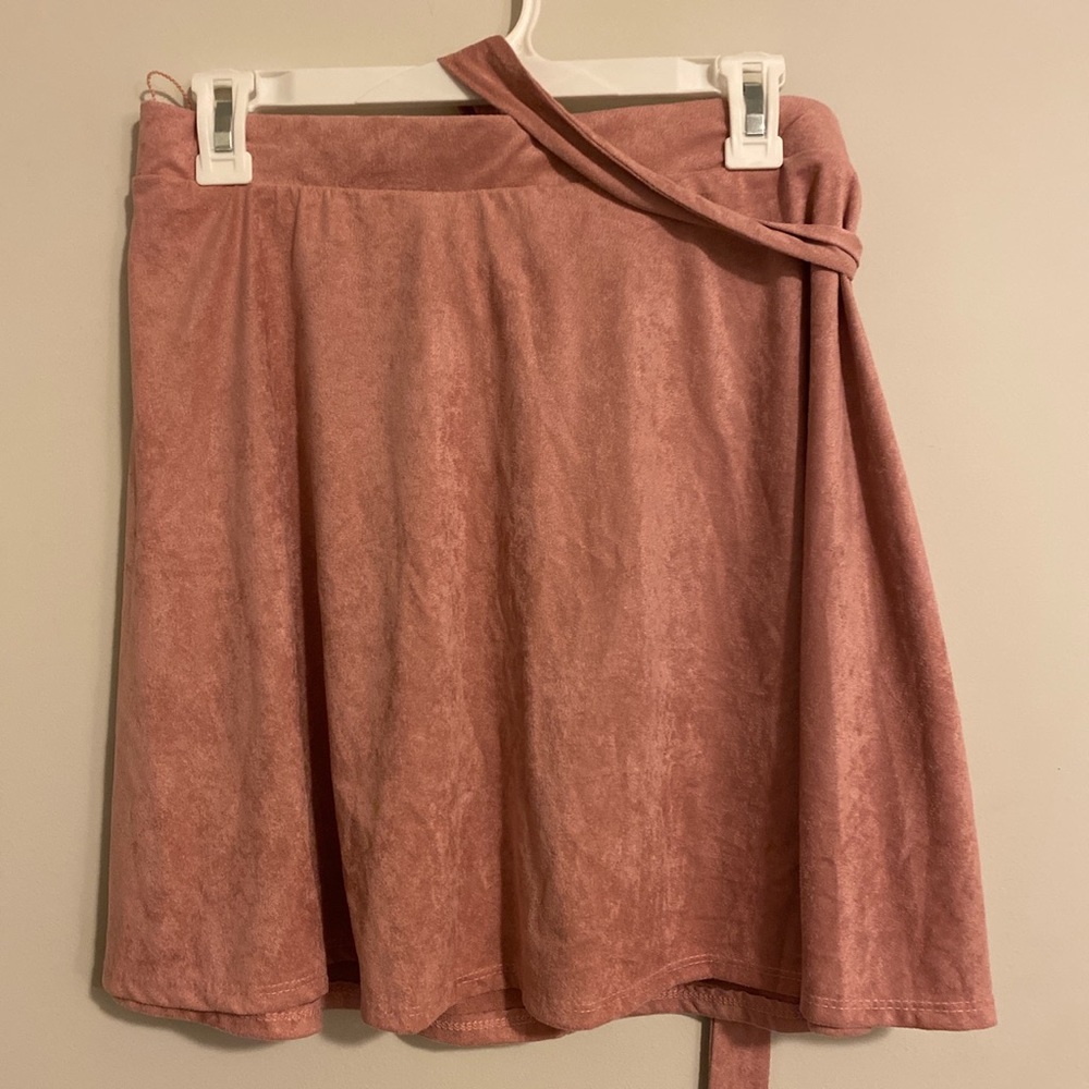 Pink mini skirt